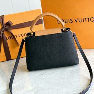 <AUTHENTIC>Louis Vuitton Two Tone Leather Top Handle Bag